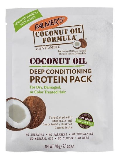 Протеиновый уход для волос с кокосовым маслом 60г Palmer's Coconut Oil Formula Deep Conditioner Protein Pack, Palmers