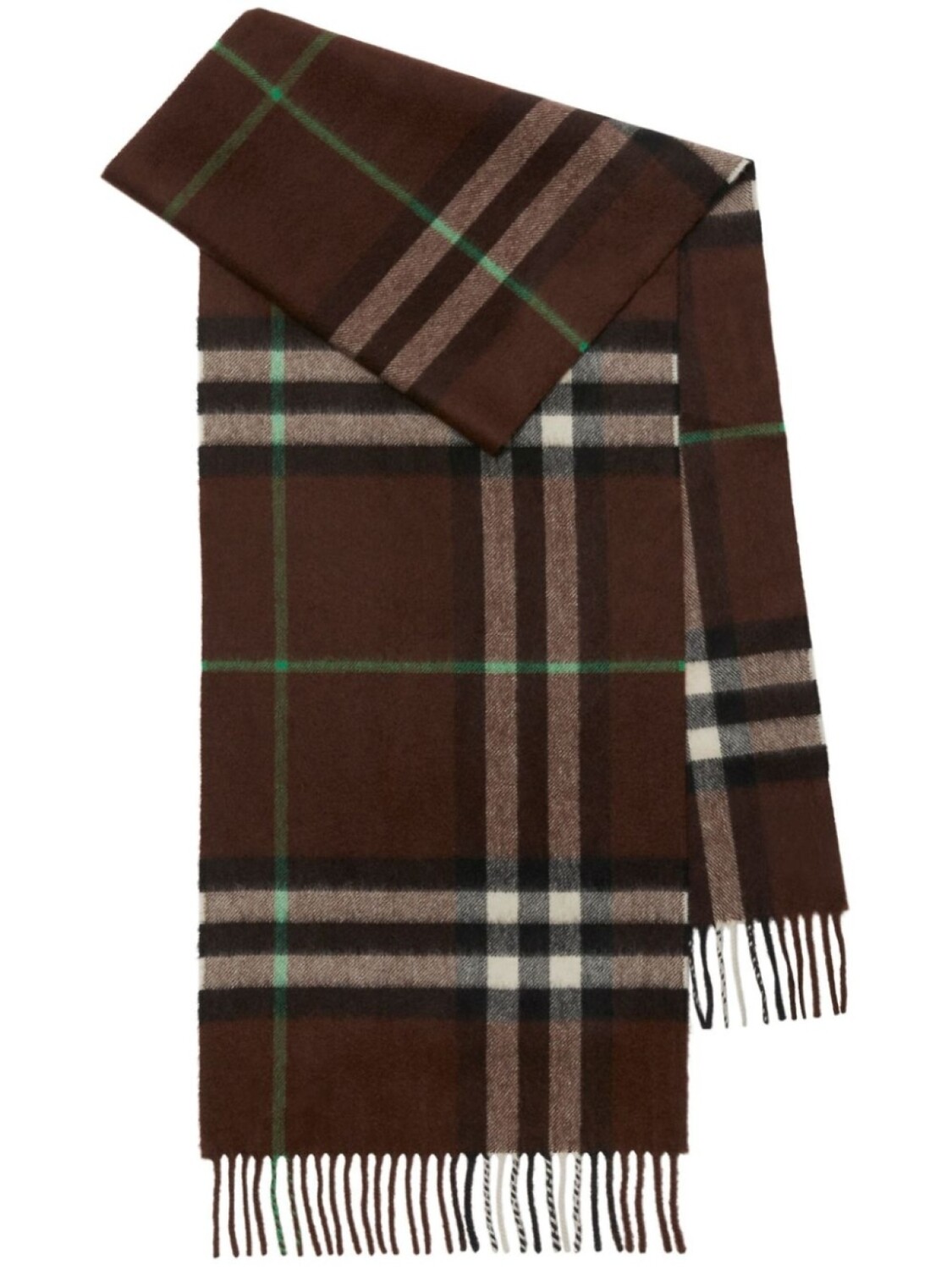 

Burberry шарф в клетку Vintage Check с бахромой, коричневый