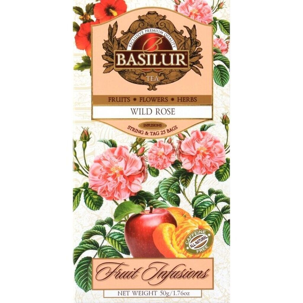 

Чай фруктовый Basilur Collection, ДИКАЯ РОЗА пакетики 25х2г