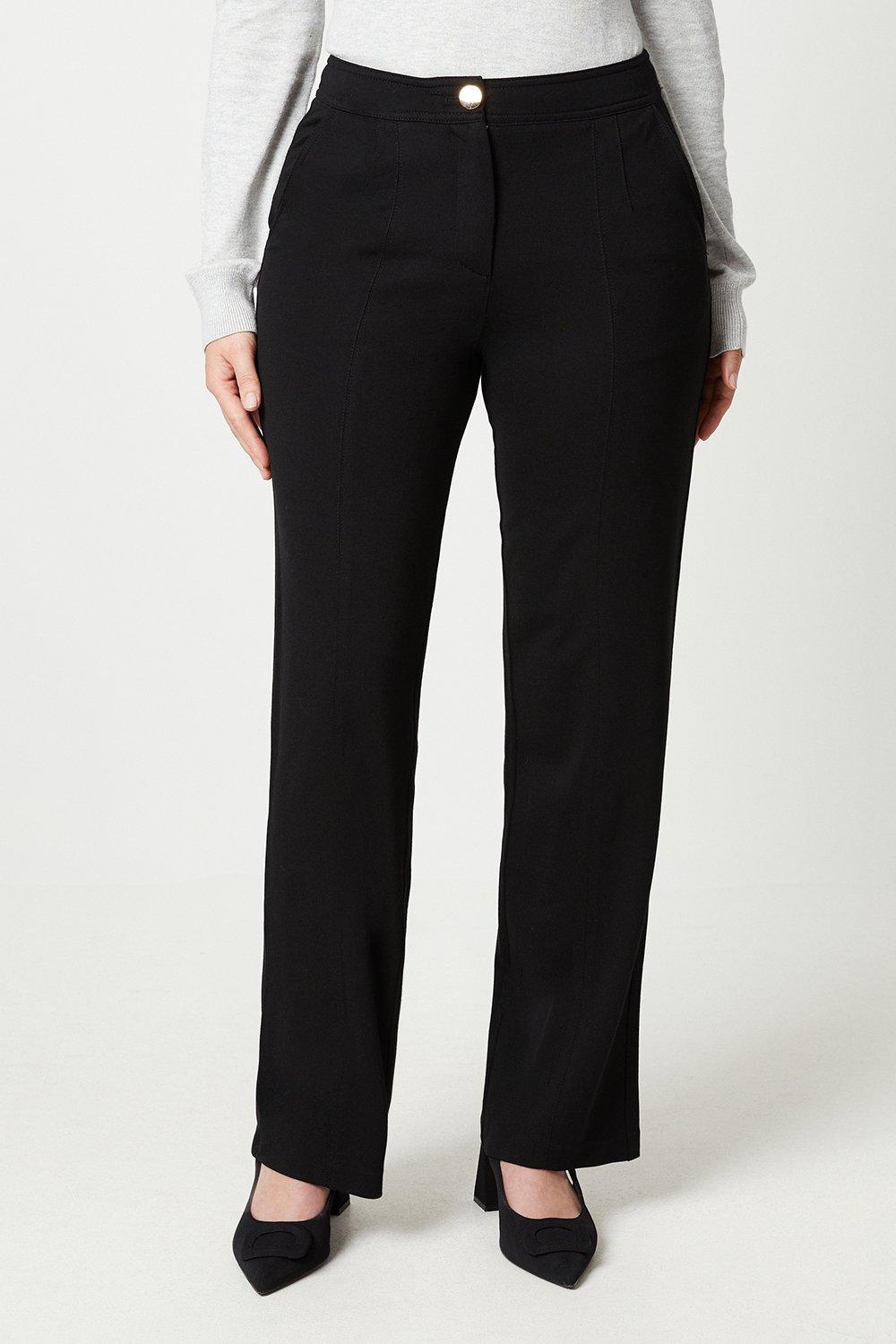 Широкие брюки премиум-класса Ponte Wallis, черный