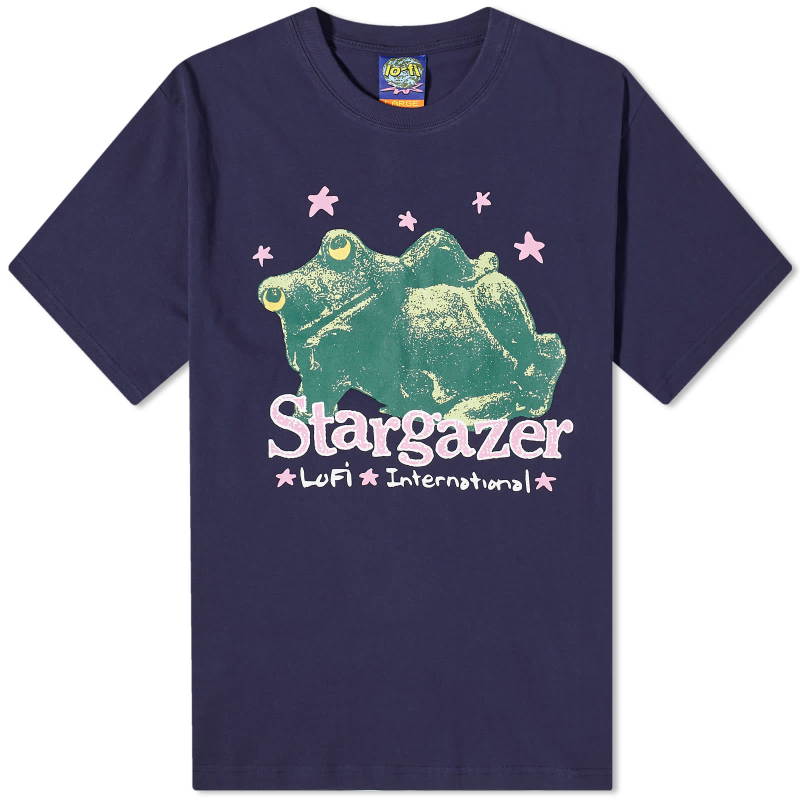 Футболка Lo-Fi Stargazer, темно-синий толстовка lo fi stargazer crew цемент