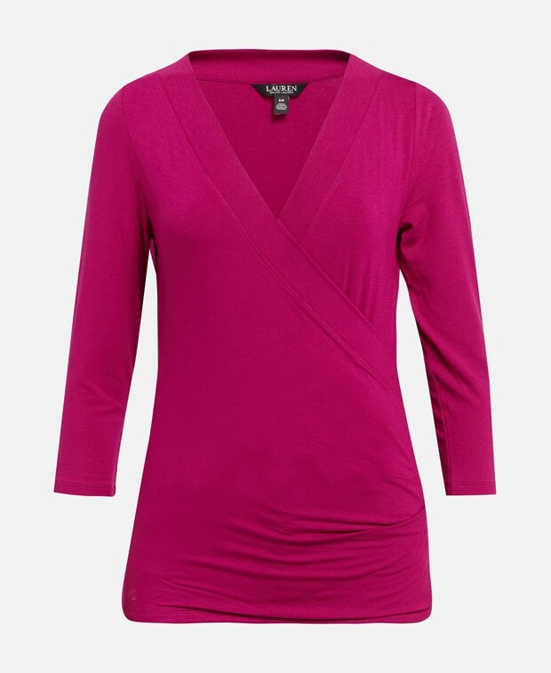 

Топ с запахом Lauren Ralph Lauren, ежевика