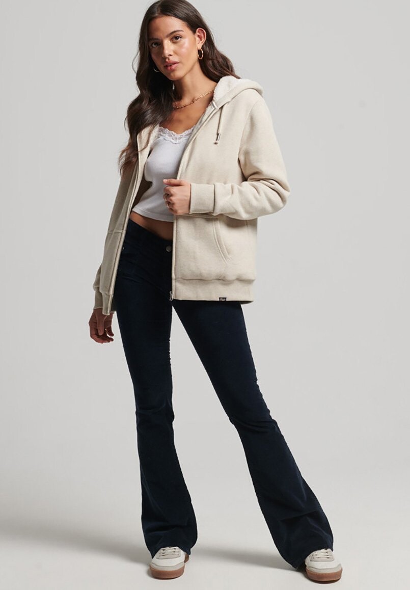 

Толстовка на молнии Superdry Essential Borg, пеликан marl, Коричневый