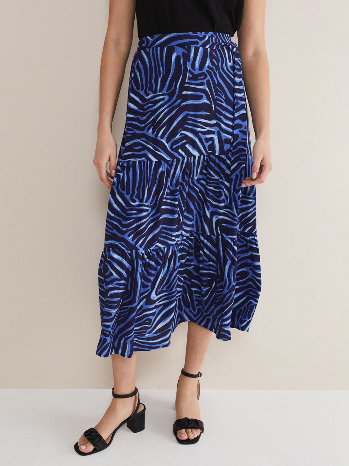 

Юбка Phase Eight Tana Zebra, синяя