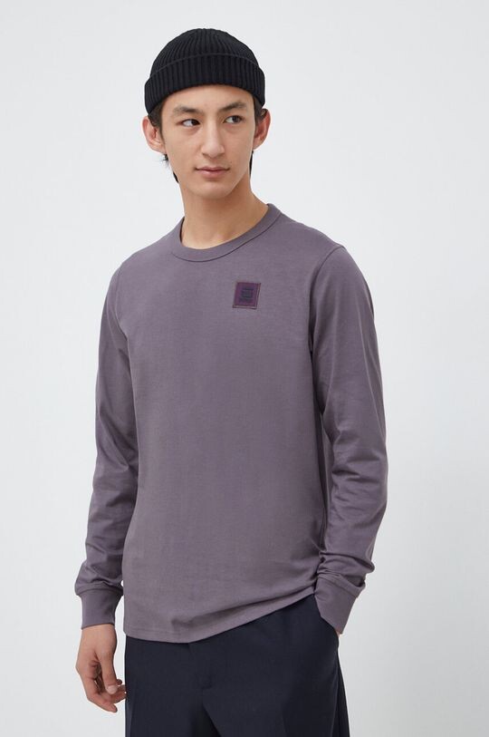 

Хлопковая рубашка с длинными рукавами G-Star G-Star Raw, фиолетовый