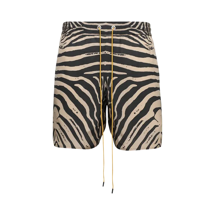 

Шорты Rhude Zebra Silk 'Black/Tan', черный