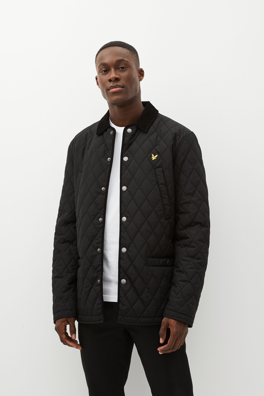 

Стеганая куртка с бриллиантами Lyle & Scott, черный
