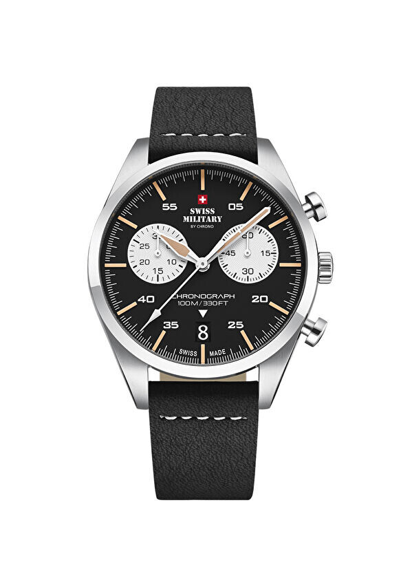 

Sm34090.03 цветные кожаные мужские наручные часы Swiss Military By Chrono, серебряный