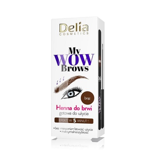

Коричневая хна для бровей, 6 мл Delia Cosmetics, My Wow Brows