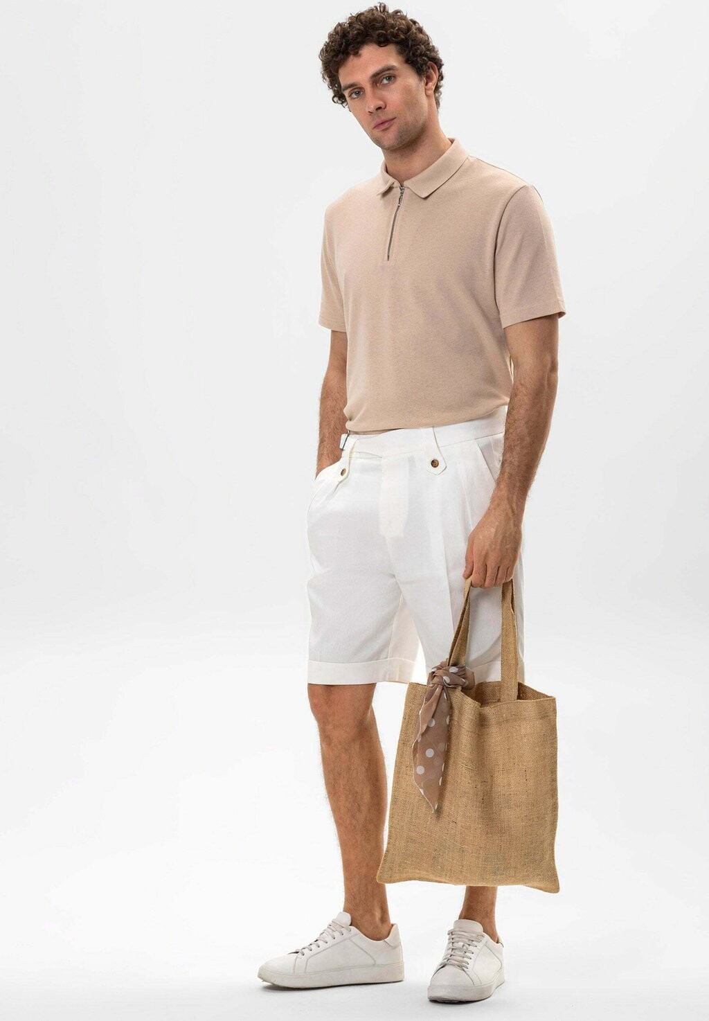 

Рубашка поло ZIPPERED Antioch, цвет Beige