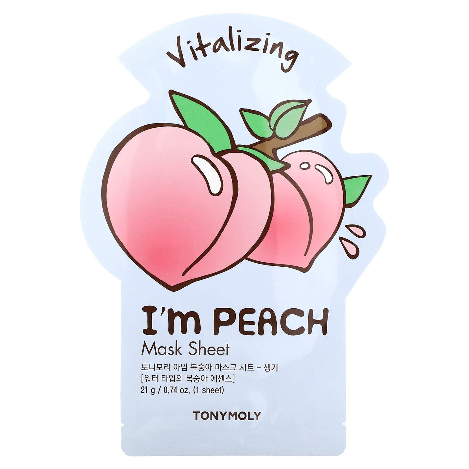 

I'm Peach, тканевая маска для восстановления, 1 шт., 21 г (0,74 унции), Tony Moly