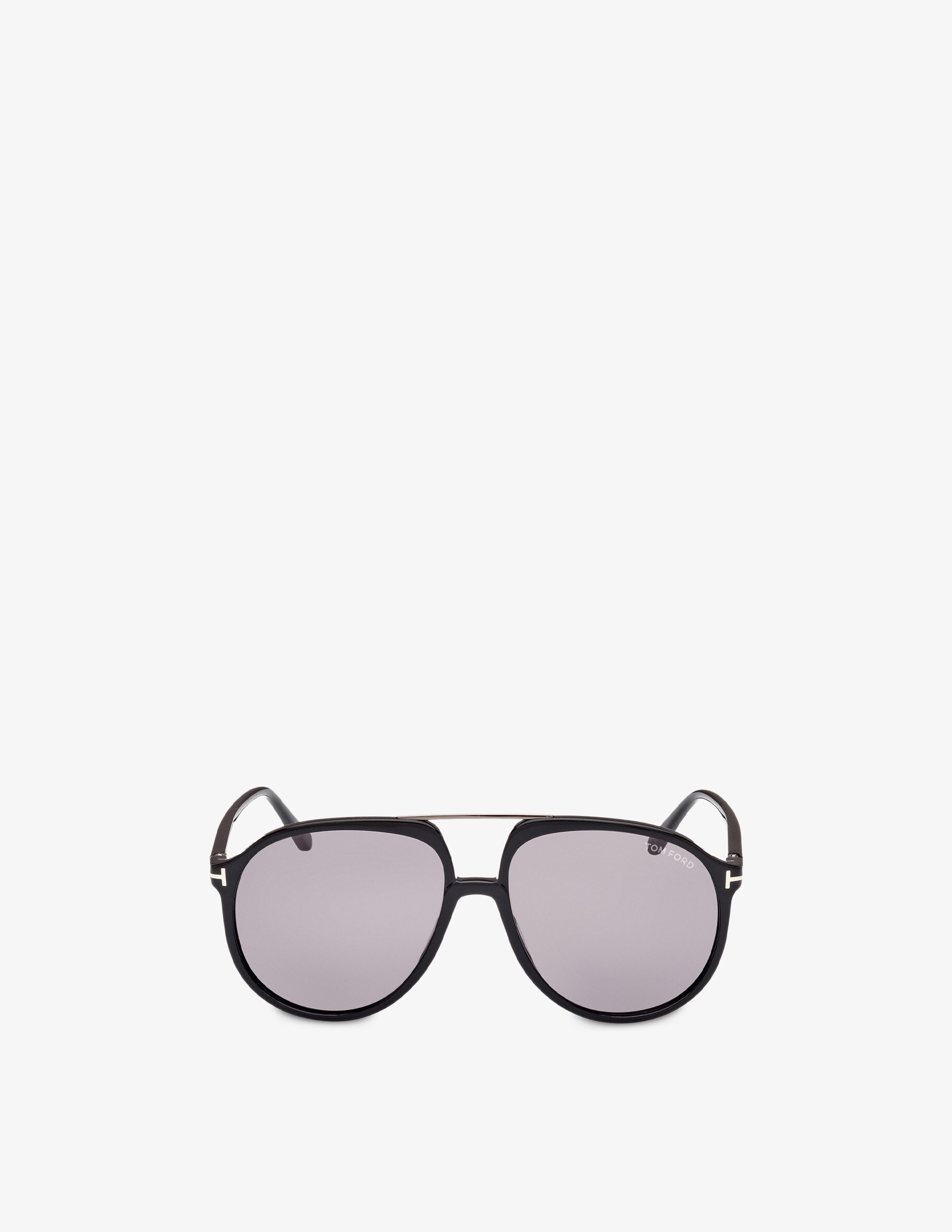 цена Солнцезащитные очки-авиаторы Tom Ford, цвет Nero Lucido / Fumo Specchiato