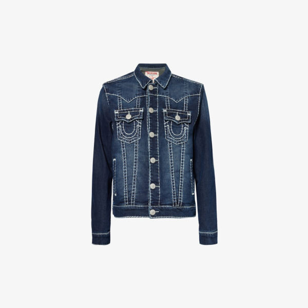 

Джинсовая куртка jimmy с карманами и клапанами True Religion, цвет dark wash