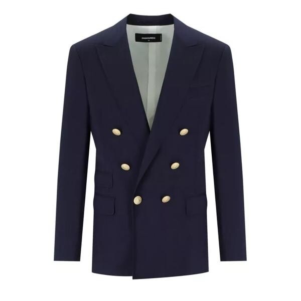 

Куртка palm beach double breasted jacket Dsquared2, синий