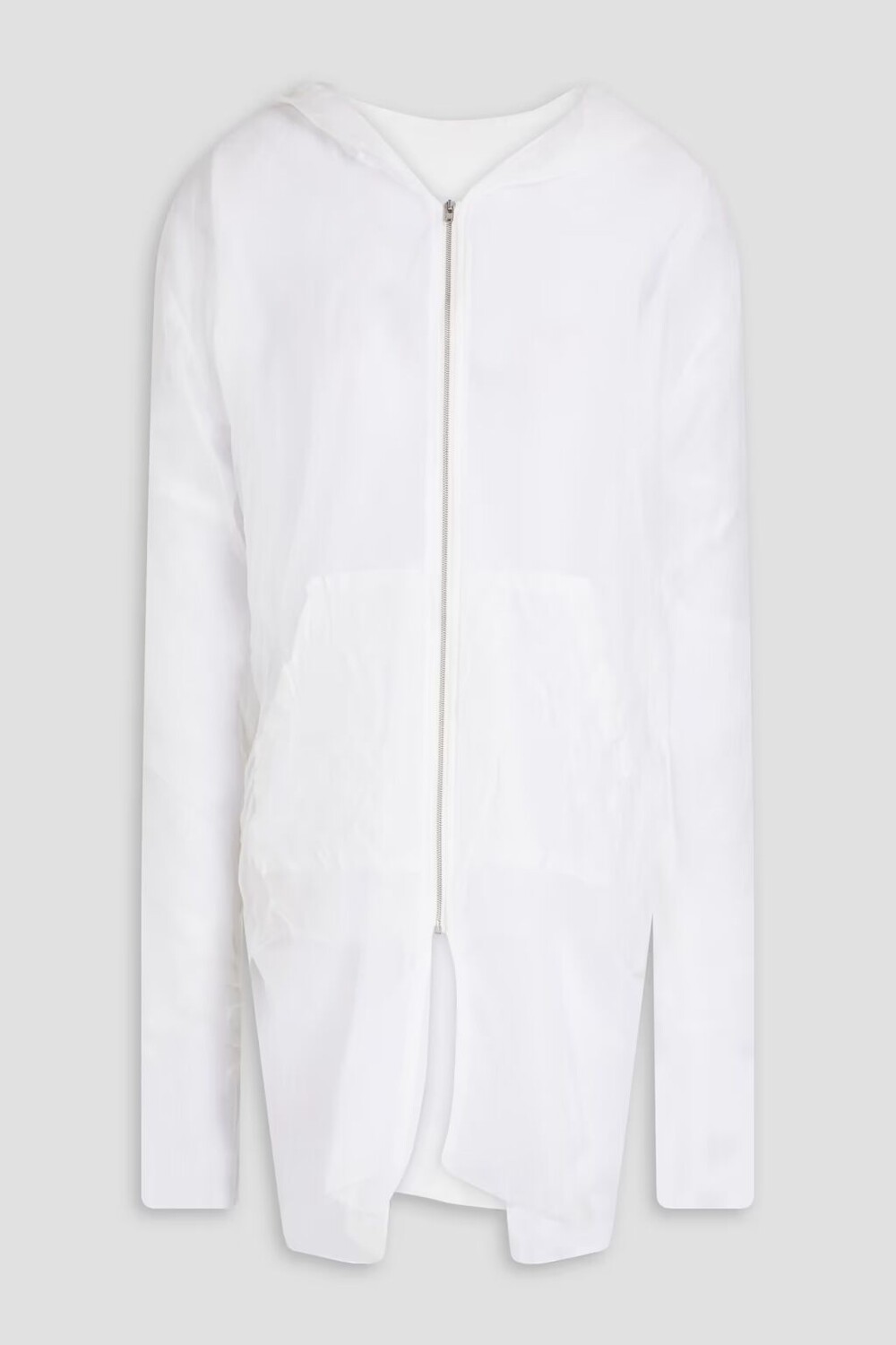

Многослойная куртка из шелковой марли с капюшоном Maison Margiela, белый