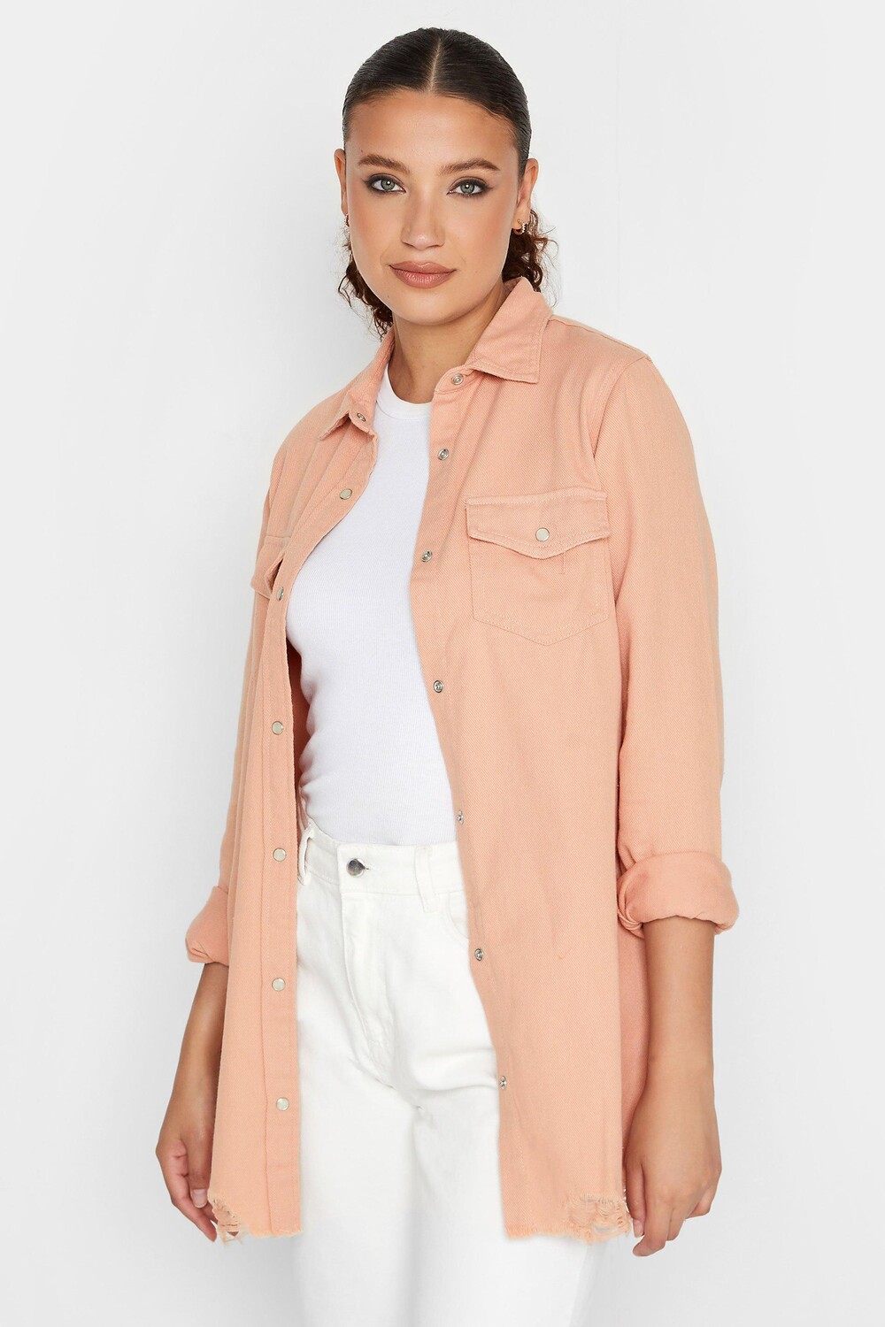 

Высокая рубашка с потертостями Long Tall Sally, розовый