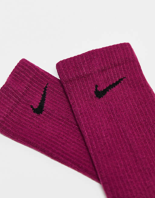 

Набор из трех носков Nike Training Everyday Plus розового, розового и сливового цветов
