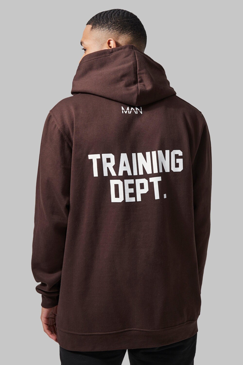

Худи оверсайз man active training dep Boohoo, шоколадный