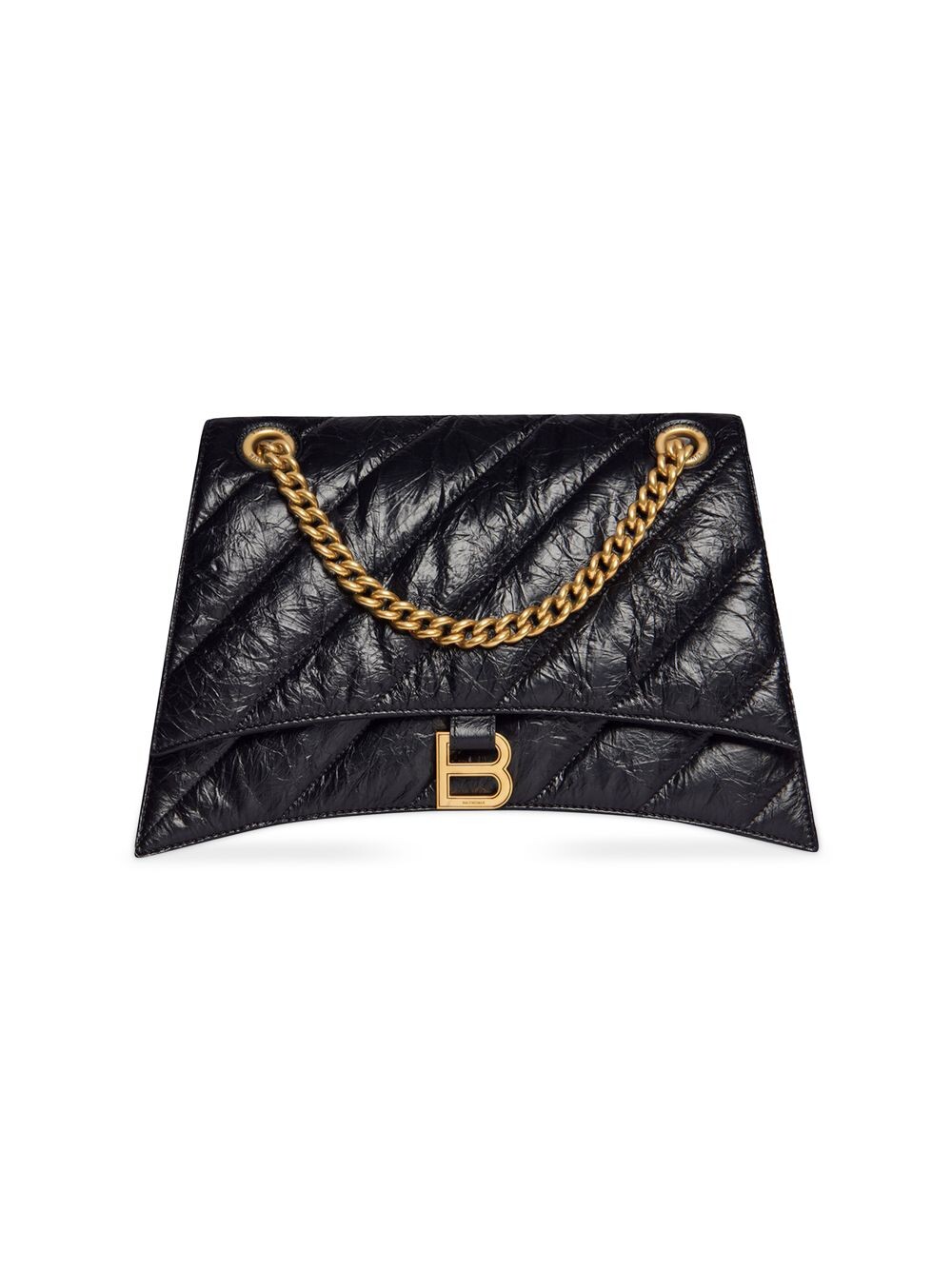 

Стеганая сумка Crush среднего размера с цепочкой Balenciaga, черный