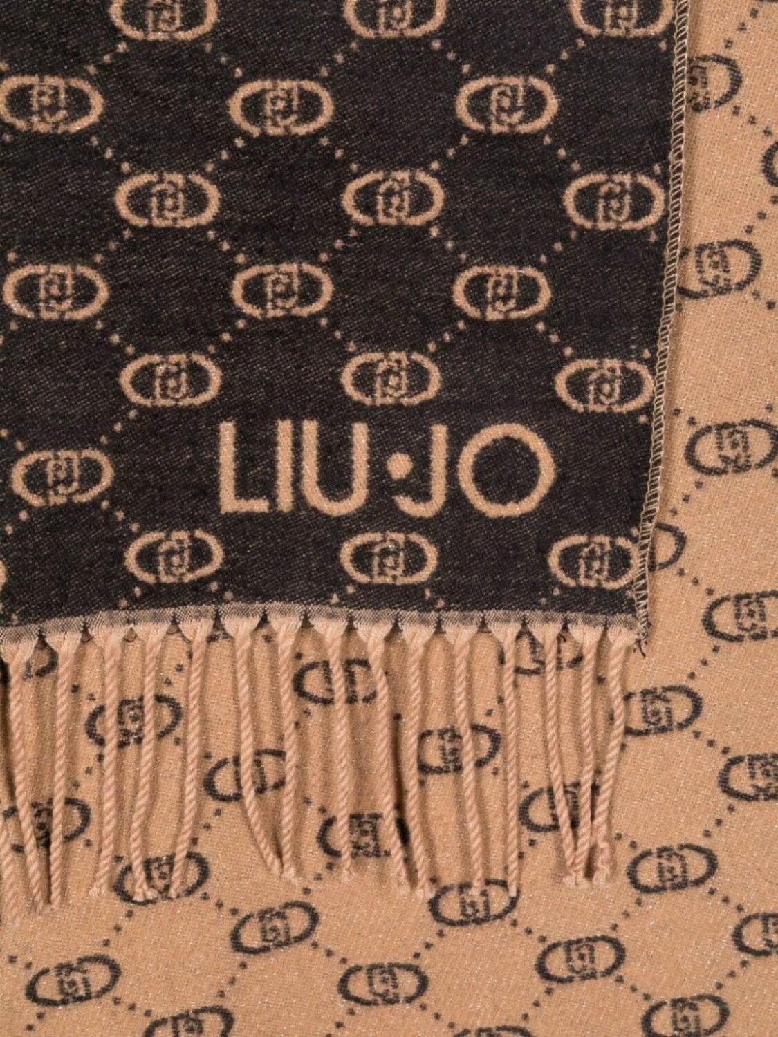 

LIU JO шарф с логотипом-жаккардом, черный
