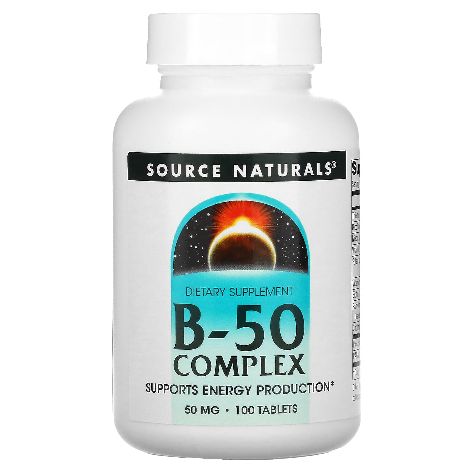 

Комплекс B-50, 50 мг, 100 таблеток, Source Naturals