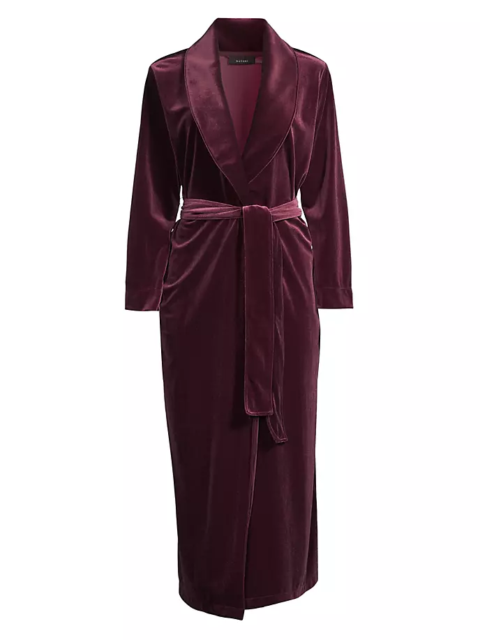 Фиолетовый бархатный халат Dove Natalie Natori, цвет bordeaux