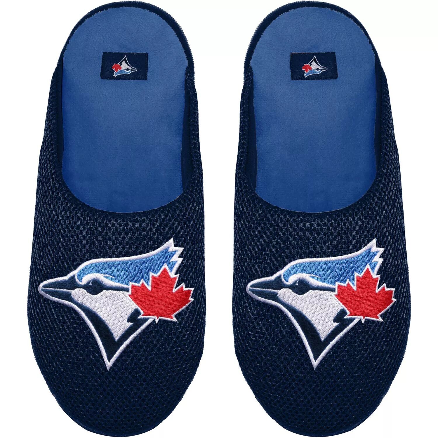 

Мужские слиперы с цветными блоками и большим логотипом FOCO Toronto Blue Jays