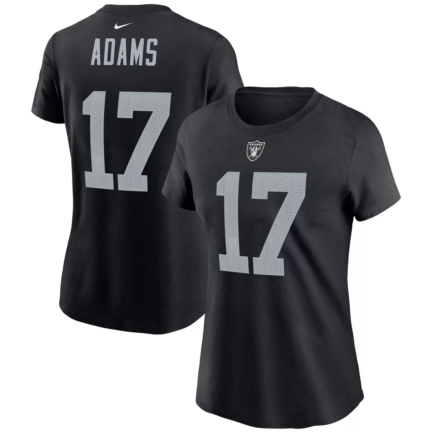Женская черная футболка с именем и номером игрока Nike Davante Adams Las Vegas Raiders Nike