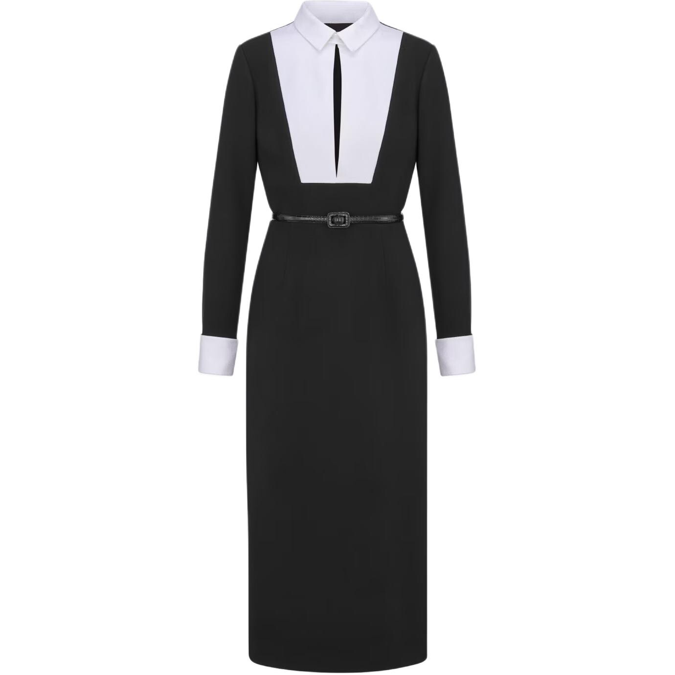 

Платье с длинными рукавами женское черное Dior