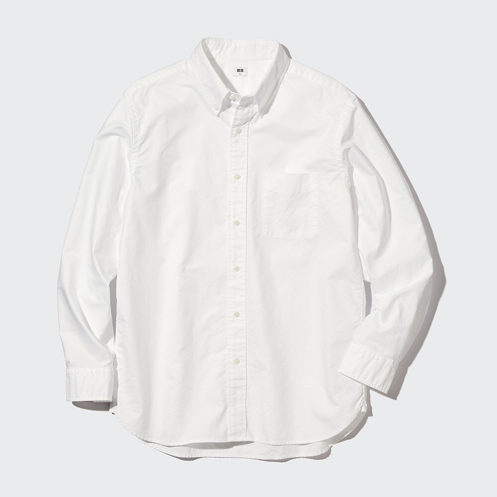 

Мужская/женская рубашка Оксфорд Uniqlo (рубашка-пиджак с длинными рукавами)