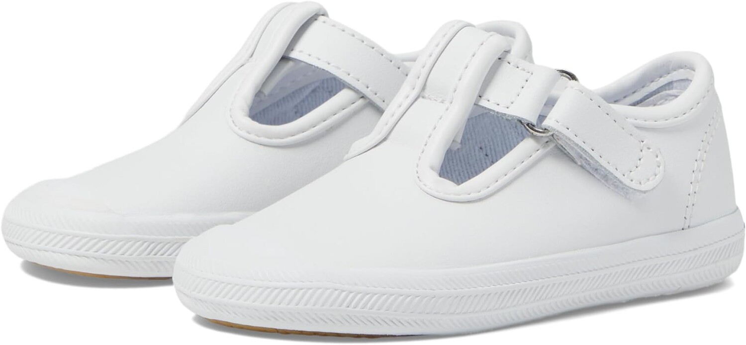 

Балетки Champion Toe Cap T-Strap 2 Keds, белая кожа
