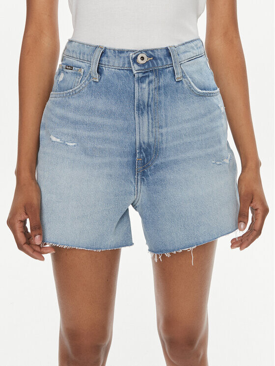 

Джинсовые шорты узкого кроя Pepe Jeans, синий