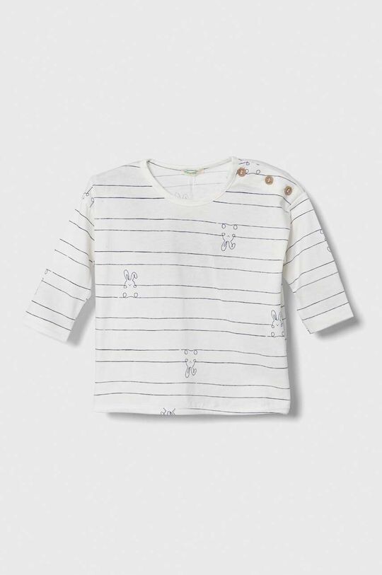 

Хлопковая детская рубашка с длинными рукавами United Colors of Benetton, белый