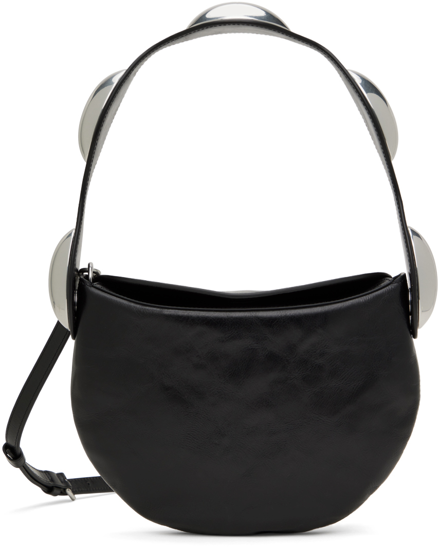Многофункциональная кожаная сумка для переноски черного цвета с куполом Alexander Wang