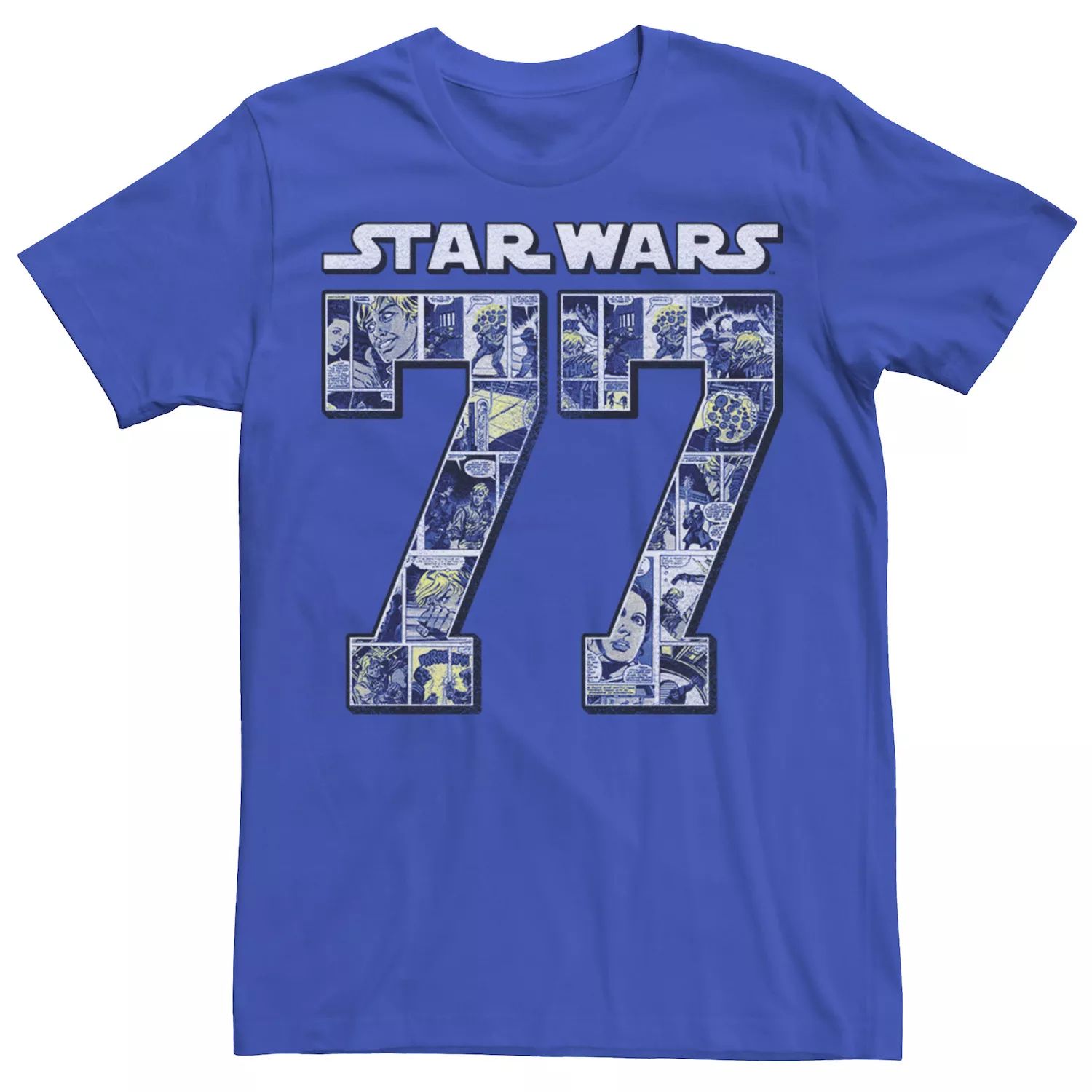 Мужская футболка с логотипом '77 с изображением комиксов Star Wars