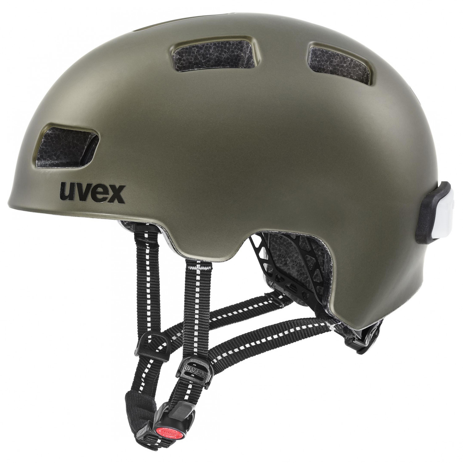 шлем велосипедный детский uvex 4 желтый Велосипедный шлем Uvex City 4, цвет Green Smoke Mat