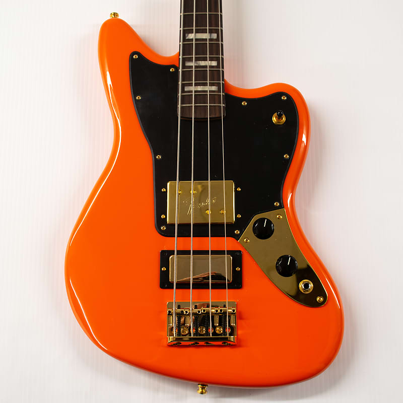 цена Басс гитара Fender Mike Kerr Jaguar Signature Bass Guitar - Tiger's Blood Orange