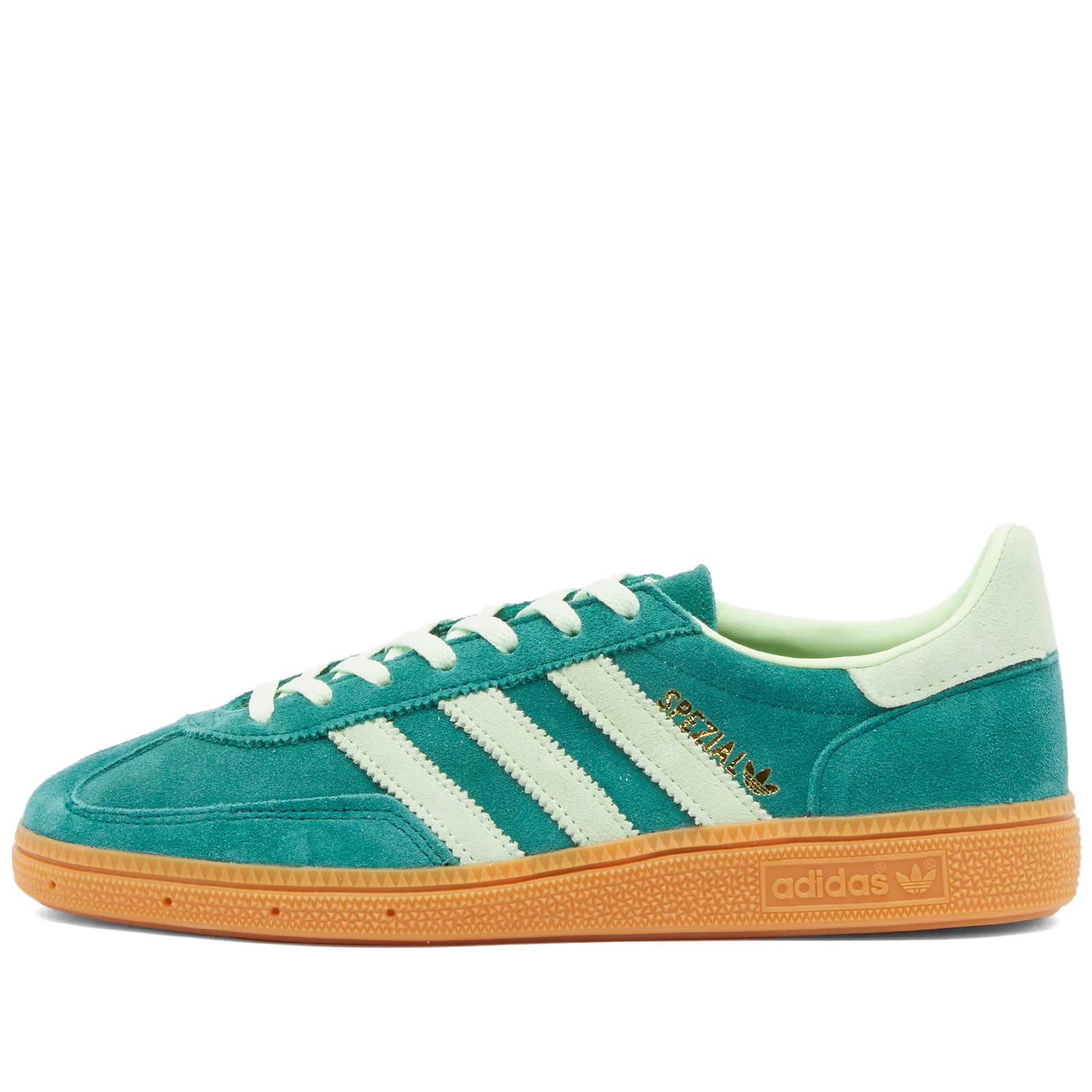 Кроссовки Adidas Handball Spezial, цвет Collegiate Green, Semi Green Spark  & Gum 1 – заказать из-за рубежа в «CDEK.Shopping»