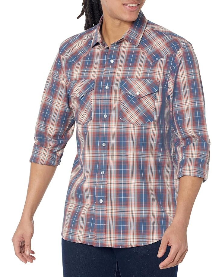 

Рубашка Pendleton Frontier, цвет Indigo/Fire Red Plaid