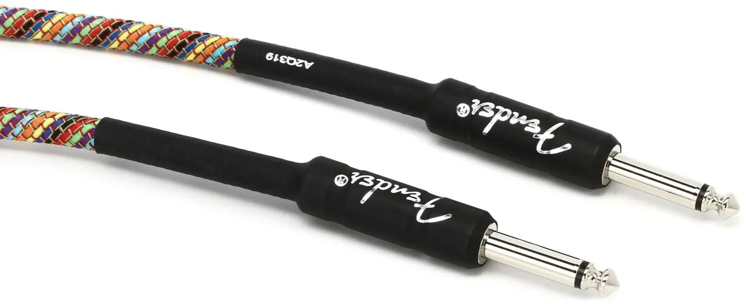 

Fender 0990910299 Festival Прямой инструментальный кабель — 10 футов Rainbow