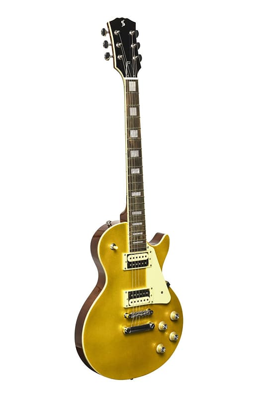 Электрогитара Stagg Archtop Solid Body Electric Guitar - Gold - SEL-STD GOLD