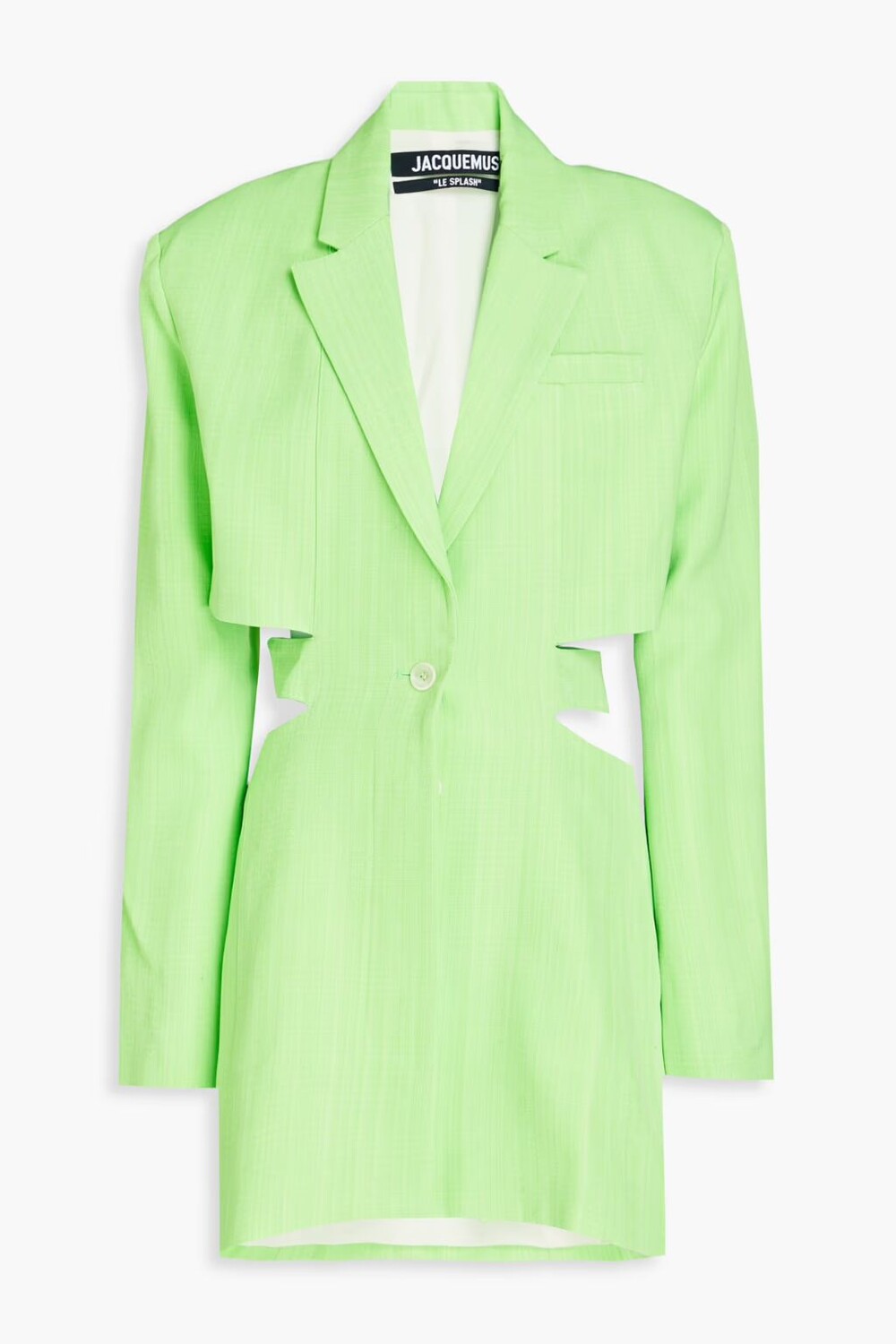 

Платье мини Bari из неоновой ткани с вырезами Jacquemus, ярко зеленый