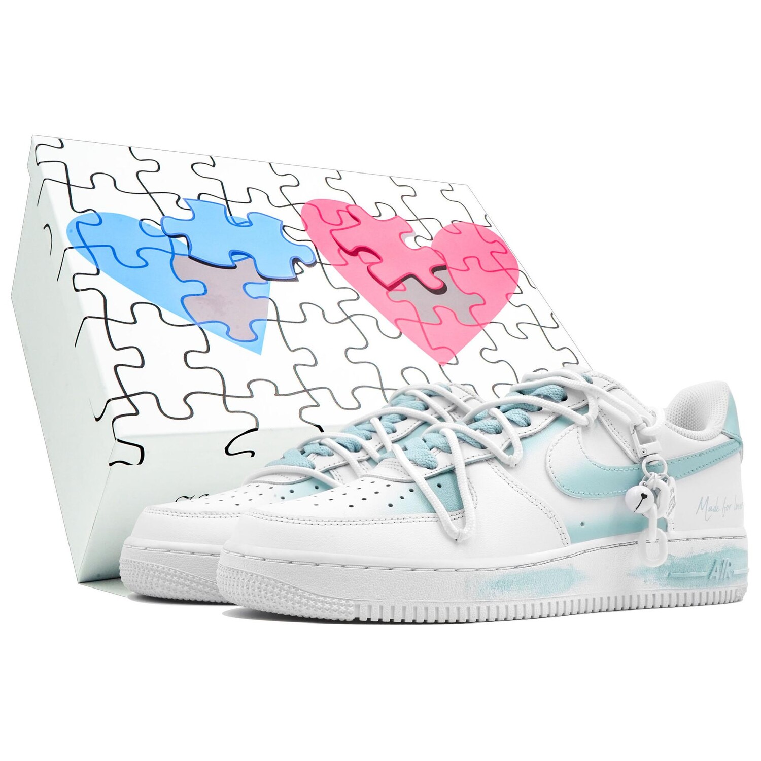 

Кроссовки Nike Air Force 1 Skateboarding Shoes Unisex Low-top Blue, белый