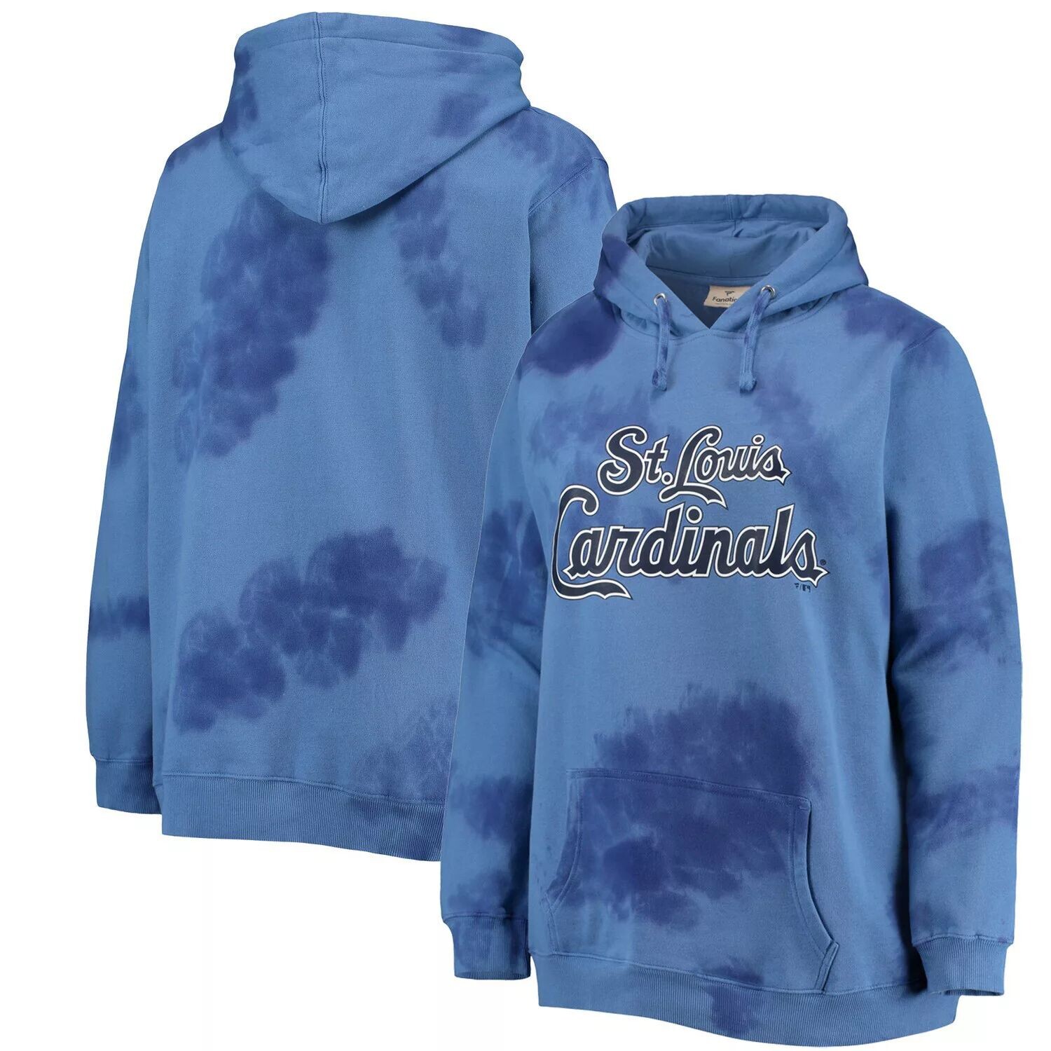 

Женский темно-синий пуловер с капюшоном St. Louis Cardinals большого размера Cloud