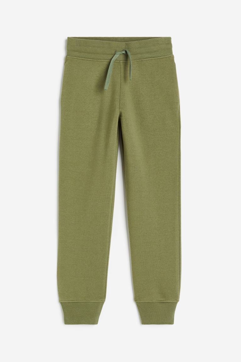 Спортивные брюки с начесом на внутренней стороне H&M, зеленый школьные брюки джоггеры deloras демисезон зима спортивный стиль пояс на резинке карманы размер 134 хаки