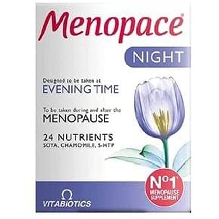 Ночные таблетки Menopace, 30 капсул, Vitabiotics таблетки vitabiotics menopace isoflavones 30 шт