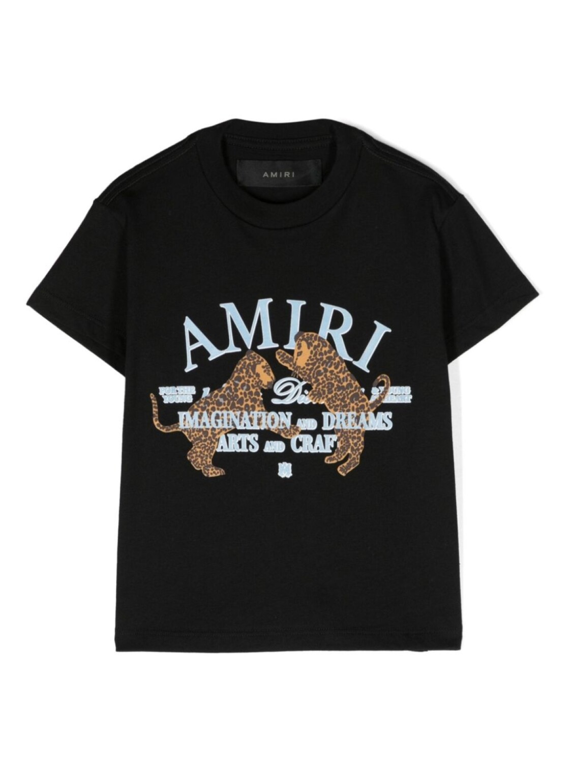 

AMIRI KIDS футболка Arts District с леопардовым принтом, черный