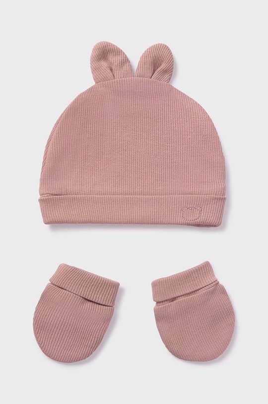 Mayoral Newborn Комплект Шапочка и перчатки, розовый