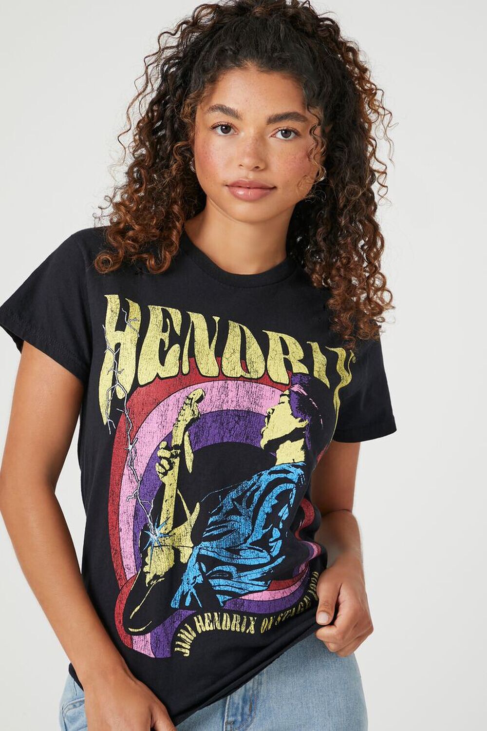 

Футболка с рисунком Prince Peter Jimi Hendrix Forever 21, черный