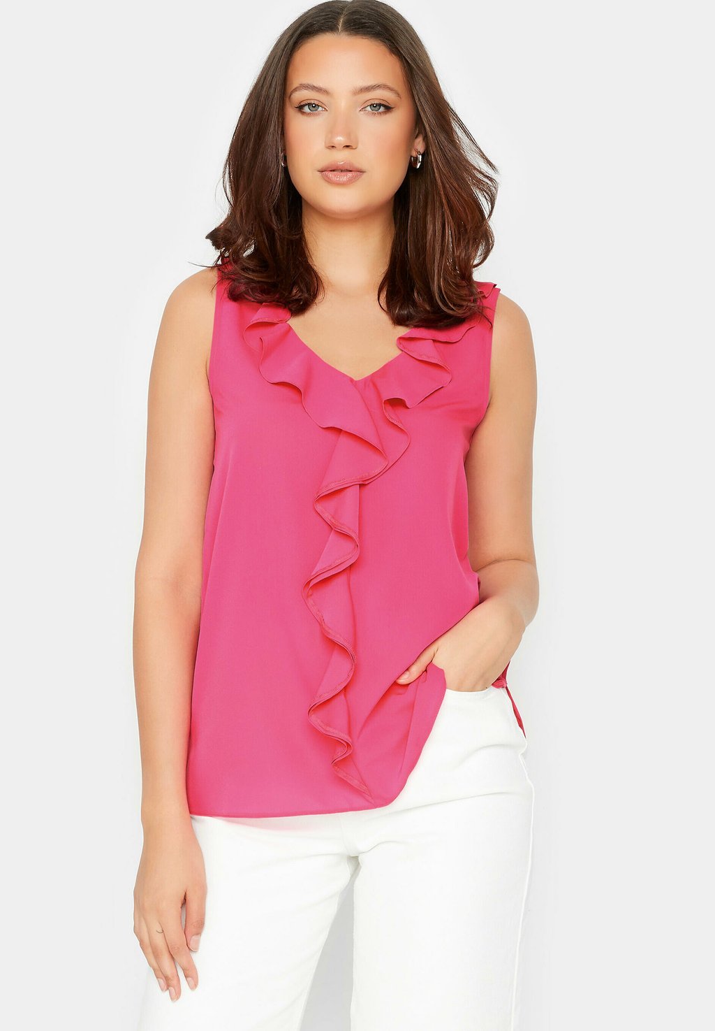 Блузка Long Tall Sally с V-образным вырезом, розовый блузка long tall sally с глубоким вырезом белый